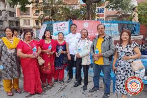 Water Distribution at Buddha Astu Dhatu Nagar Parikrama
